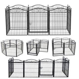 8 Panel Pet Playpen Gate Extension w/ Lockable Door V178-66944