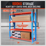 2mx2m Steel Racks Shelves Garage Storage Warehouse Tyre Shelving 1000 Capacity V465-5332