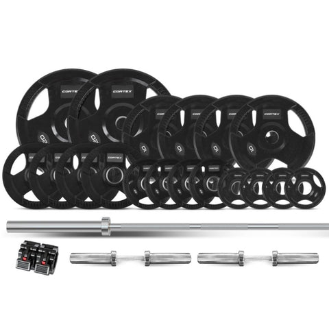 CORTEX 145kg Tri-Grip Olympic Plate Set 50mm V420-CSST-WPOTGSET-K