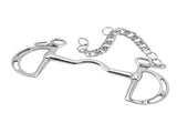 D Ring Horse Bit Stainless Steel Horse Mouth Snaffle Bit with Chain for 135mm Horse Mouth V1294-YM0717-3111220221011