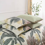 Soft Floral Leaf Comforter Set, King Size, Warm Quilted Bedding with Pillowcases V745-MAB010936AJ3