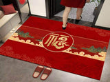 Doormat Red Home New Year Carpet Good Luck Great Implied Meaning for Housewarming Celebration Party V1294-YM0901-240908HL19-33