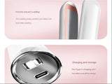 White Cordless Mini Hair Straightener and Blue Curler and Heat Resistant Silicone Storage Mat - 3 V888-ELOSUNG56169-2