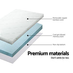 Giselle Bedding Memory Foam Mattress Topper Cool Gel 8cm Single MATTRESS-TOP-C-GEL-8-S