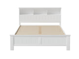 Artiss Bed Frame Double Size Wooden with 3 Shelves Bed Head White WBED-G-S1-D-ABC
