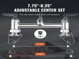 Commercial Faucet with Pre-Rinse Sprayer, 44" Height, 8" Center, 12" Swing Spout, Deck Mount Kitchen V952-JBSYCXSLTJBS3O1FMV0