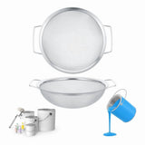 Paint Strainer for 5 Gallon Bucket, 2 Pack Stainless Steel Fine Mesh Screen, Reusable Filter, V1370-AZ4-07652