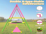 Flying Saucer Swing Set with Heavy Duty A-Frame Metal Swing Stand, Ful V1316-MSG-SW-9901P