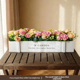 faux potted plant, sunflower, wooden box, home decor, Australia, living room tabletop V1106-112-23547-MLT-30