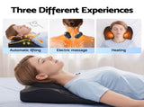 Livemor Back Massager with Heat and Traction, Neck and Shoulder Massage Pillow, Ergonomic Backrest BACK-MASSAGER-TRA-BK