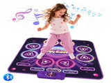 Keezi Dance Mat Toy for Kids Age 3-12 Electronic Dance Pad with Bluetooth 4 Game Modes Purple DMAT-SINGLE-BT-PK