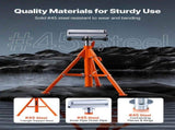 Roller Stand, Heavy Duty 1136 KG Load Capacity, 27.6"-52" Height Adjustable, 45 Steel Folding V952-ZXGDZCZJ2852OPWP7V0