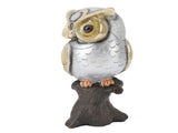 Owl Figurine Statue Resin Owl Sculpture Standing On Stump for Home Porch Patio Lawn Yard Decoration V1294-YM0901-3115240062911