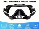 Snorkeling mask breathing tube set, large frame silicone leak-proof and anti-fog snorkeling V1105-YAQSMJ-01