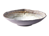 Bowl Irregular 22cm Akane Grey Glaze V637-C0695