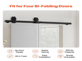 Bi-Folding Sliding Barn Door Hardware Track Kit 40" for Two 18" Doors V952-ZDSMDGDGSM3DI8IID001V0