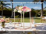 Wedding Flower Stand, 10PCS 60cm Column Flower Stand, Floral Stands with Hidden Screw, Rectangular V952-HLHJLFT10J60KTTF1001V0