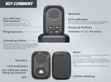 RF433 Wireless Intercom Ring Doorbell Chime with 1 Inside Sensor 984ft Range No Internet Required V1294-YM0901-H48995B