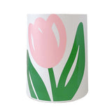 Floral Trash Can Large Mouth Cute Appearance Modern Style Garbage Waste Basket for Kitchen Bathroom V1294-YM0521-3117230064313