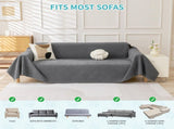 71" x 91" Couch Protector from Cat Claws, Waterproof Couch Cover Anti Slip,Couch Cover 3 Cushion V1107-102-25329-DKG1