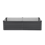 Metal Raised Garden Bed, 6 x 3 x 1.5 ft Outdoor Galvanized Box, with Open Bottom, Large V952-JSFXZZCZFXSHLZRC4V0