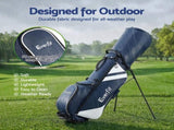 Everfit Golf Stand Bag Lightweight Carry Bag Dual Strap Club Divider Blue GOLF-B-BAG-STAND-A-BL