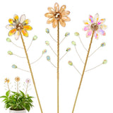 3-Pack Crystal Sunflower Suncatchers Rust-Resistant Metal, Sturdy Construction, Perfect for Indoor V1366-AZ2-W-15146