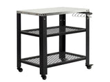 Levede Outdoor Kitchen Cart Mobile BBQ Grill Trolley Stainless Steel Prep Table ST1018-BK-AU