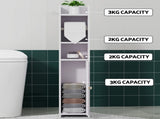 Artiss 2X Bathroom Cabinet Toilet Roll Holder 76cm DIY-BATH-LVD01-WHX2