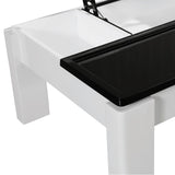 Coffee Table High Gloss Finish Lift Up Top MDF Black & White Colour Interior Storage V43-CT-GND-B&W