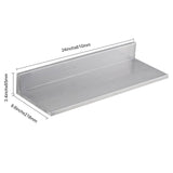 8.6" x 24" Stainless Steel Shelf, Wall Mounted Floating Shelving with Backsplash, 44 lbs Load V952-BGSCTTLL86242HBE0V0
