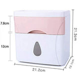 Tissue Box,Storage Box, Napkin Wall-Mounted Bathroom Tissue Dispenser Tissue Box V1366-AZ2-W-05621