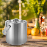 Stainless Steel Bucket Set, 6.1x5.5x5.5in Container for Chilling Drinks V1370-AZ4-16984