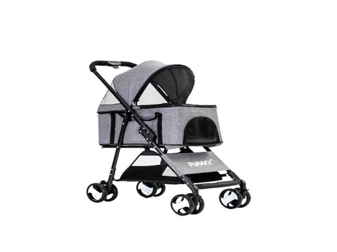 PaWz Large Pet Stroller Dog Cat Travel Grey ST1004-GY_NZ