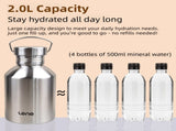 2L Large Capacity Outdoor Sports Adventure Water Bottle - Food-Grade 304 Stainless Steel with V888-ELOSUNG45214-1