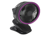 Fan with Clamp Quiet 360 Degree Rotation Rechargeable USB Portable Fan for Desk Bedside Dark Gray V1294-YM0901-3113250077512