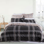 Logan and Mason Charlie Slate Quilt Cover Set Single V442-LED-QUILTCS-CHARLIE-SLATE-SB