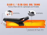 10,000PSI Air Hydraulic Pump, 0.18 Gal Reservoir, NPT 3/8 In Oil Outlet, NPT 1/4 In Inlet, Metal V952-ZSKQBCS069LWX06MWV0