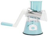 Vegetable Grater Cutter HandCranking Rotation Vegetable Cutting Tool Kitchen Supplies Blue V1294-YM0901-3113210028911