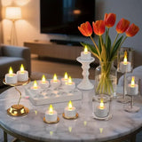 12-Pack Rechargeable LED Tea Lights, Smart Remote Control, Flameless Safe Romance, All-Scene V1232-WYLZ-001