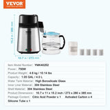 Water Distiller, 4L 1.05 Gallon Pure Water Purifier Filter For Home Countertop, 750W Distilled Water V952-BXGZLSJYS4LD2TK5LV3