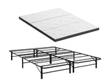 Giselle Folding Bed with Mattress Double Portable Foldable Guest Bed Bamboo Cover FOAM-MFM-BF-BAM-D