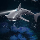 2.4G Remote Control Shark Toy RC Simulation Shark for Swimming Pool Gray V1263-JX-7293-2