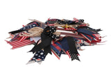 Independence Day Wreath Props Six Bows Patriotic Wreath Memorial Day Pride Garland for Front Door V1294-YM0901-3115240026211