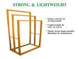 CARLA HOME Bamboo Towel Bar Holder Rack 3-Tier Free Standing for. Towel Racks. Towel Rail V178-36011