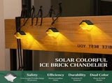 Solar Ice Brick Hanging Light with Auto Dusk-to-Dawn Sensor, IP65 Waterproof Outdoor Decorative V1341-ZY-5EXPT8DS-2PCS