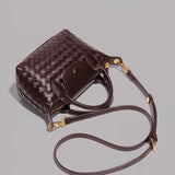 Grape Purple Woven Shoulder Bag - Stylish Dumpling Bag, Simple and Versatile Crossbody for Women V888-ELOSUNG22458