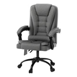 Artiss 2 Point Massage Office Chair Fabric Black MOC-C-FZ23-2P-GR