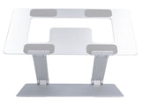 Laptop Stand Collapsible Aluminium Alloy Computer Riser Stand Silver Notebook Support Cooling Holder V1294-YM0714-3113210243211