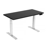 160cm Standing Desk Height Adjustable Sit Stand Motorised White Dual Motors Frame Black Top V255-DMW-160B